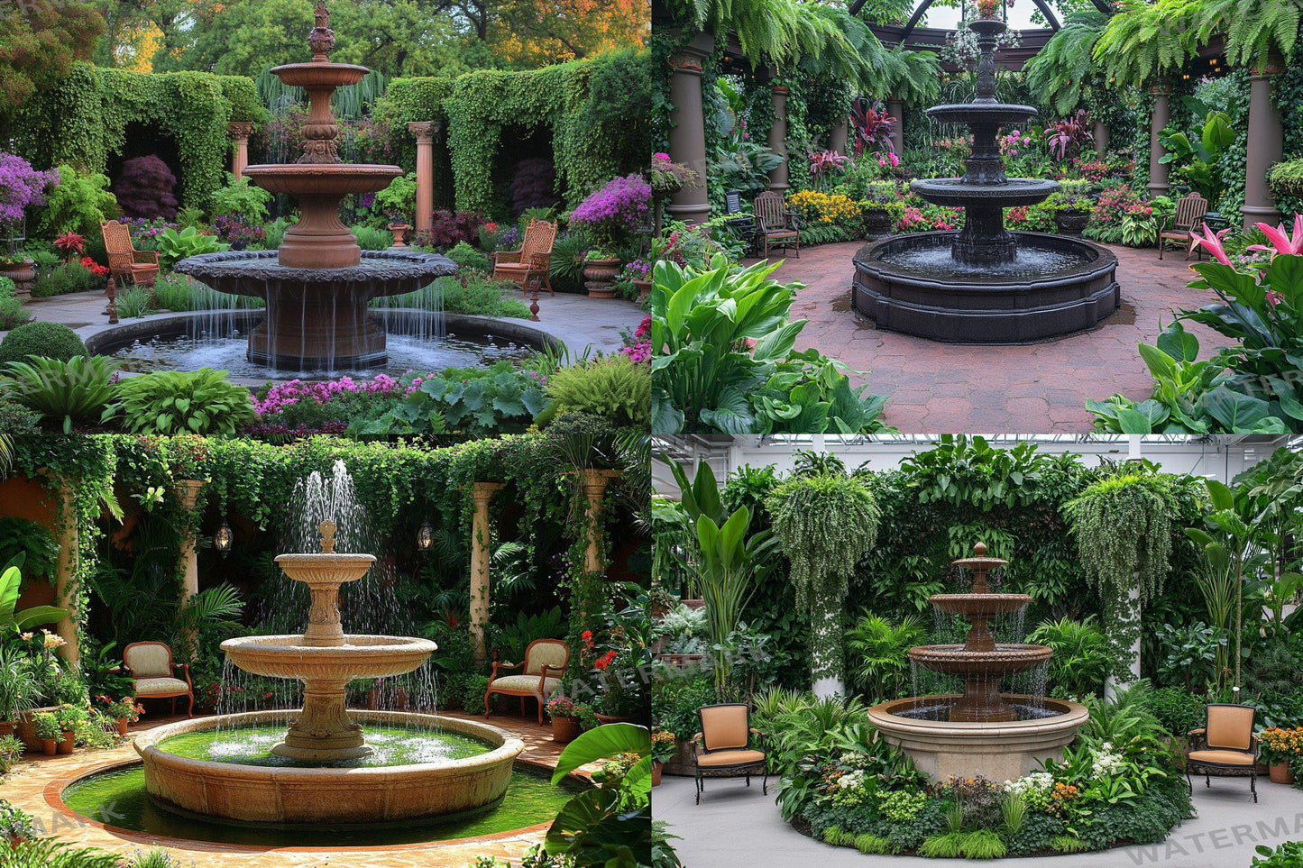 Victorian Garden Backdrop: 3PNGs for Portrait Photography Props, Historical Outdoor Photo Editing, Elegant Floral Digital Backdrops.