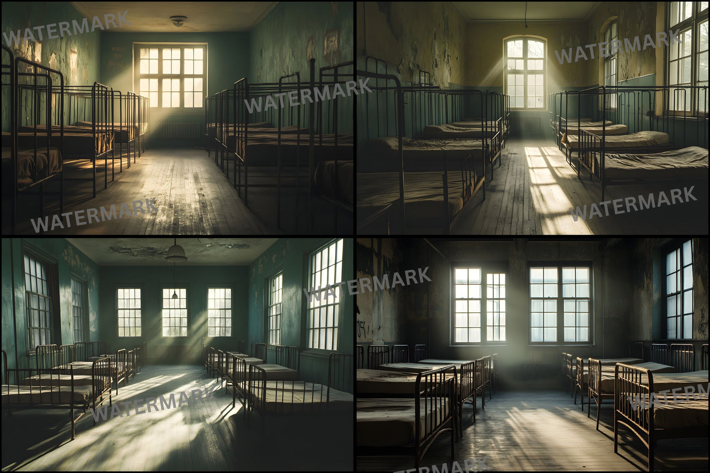 Abandoned Orphanage Door Digital Backdrop, Spooky Photography Background, Halloween Photo Prop, Gothic Scene Setter, Image