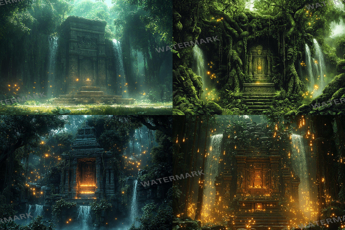 Amazonian Grove Digital Backdrops Props: Lush & Artful Backdrops, Large Photograph Backdrops, Picture Backdrops, Photography Backgrounds
