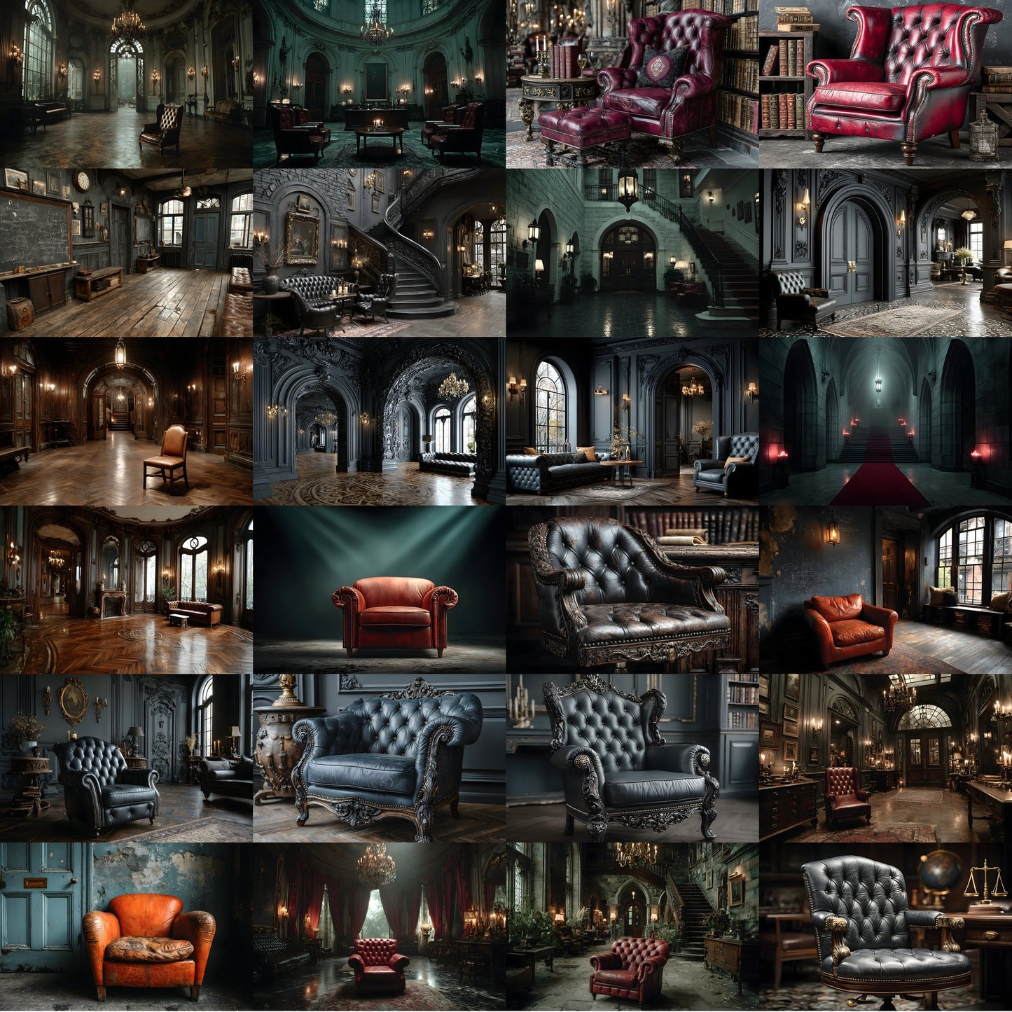 Dark Academia Boarding School Digital Backdrop, Photography Background, Moody Portrait, Printable Photography, Instant Download, Ratio