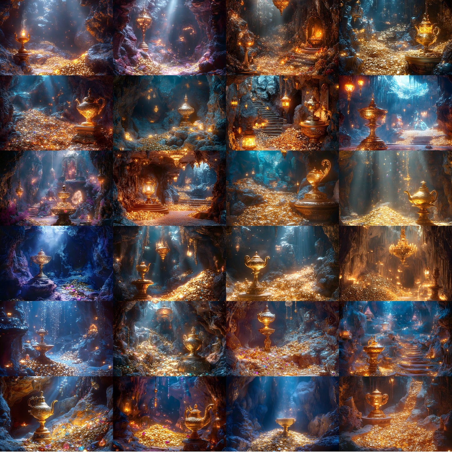 Aladdin's Cave Digital Backdrop, Enchanted Arabian Nights Background, Square Photography Prop, Fantasy Photo Booth, Magical Adventure Scene, JPEG Images