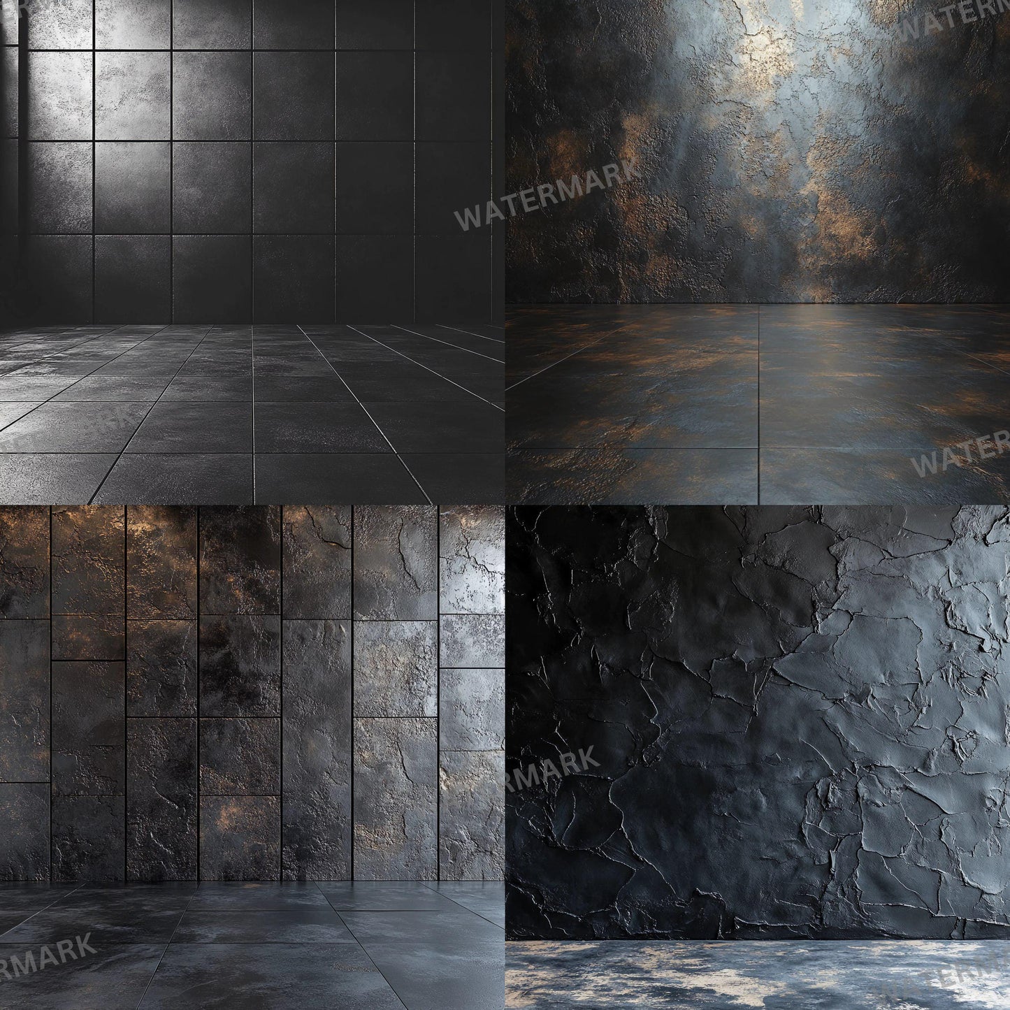 Black Texture Backdrops - Master Overlays, Photoshop & Digital Art Backgrounds - Textured Background, Photography Backdrops