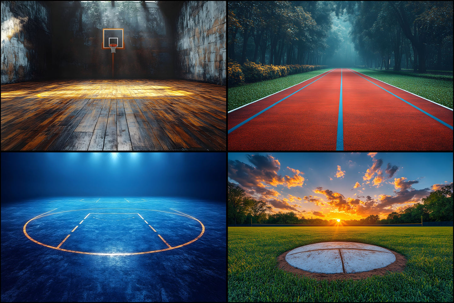 Sports Photography Backdrop Bundle, Action Photo Backgrounds, Digital Download for Team Pictures, Athlete Portraits, Scenes