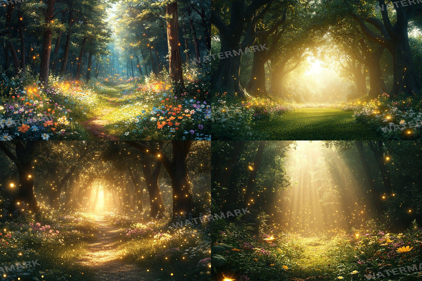 High-Resolution Fairytale Forest PNG Backdrops - Enchanting Photography Design D������cor