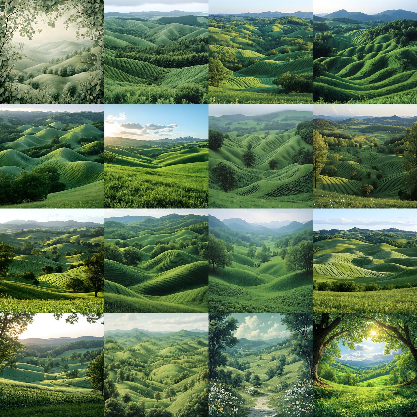 Pastoral Greenery Digital Backdrop, Photography Background, Scenic View Photo Prop, Nature Inspired Portrait, Online Shop Image, SQBD9443