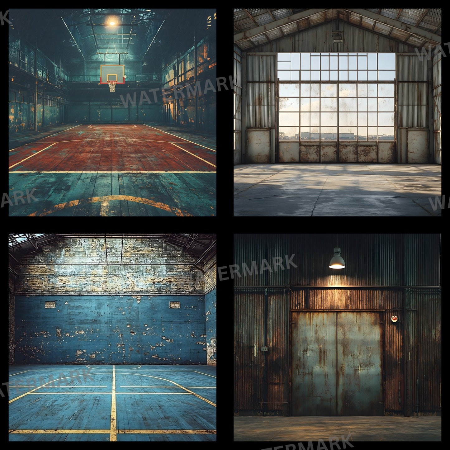 Warehouse Sports Digital Backdrop, Industrial Sports Background, Photography Prop, Sports Team Photo, Urban Sports Digital Download