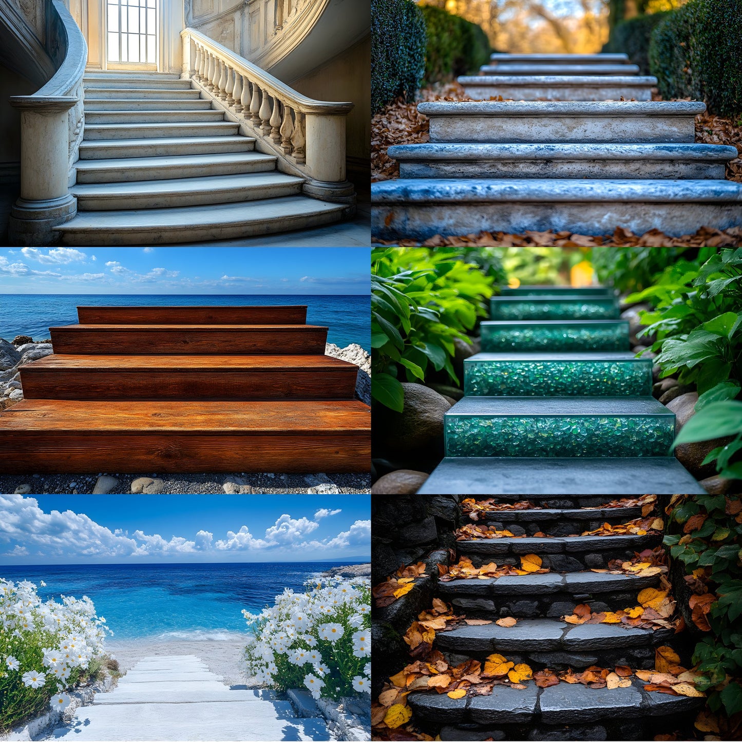 Staircase Photography Backdrop Set, Elegant Steps Digital Backgrounds for Portrait Photography, Photo Overlays, Scenic Stairway Images