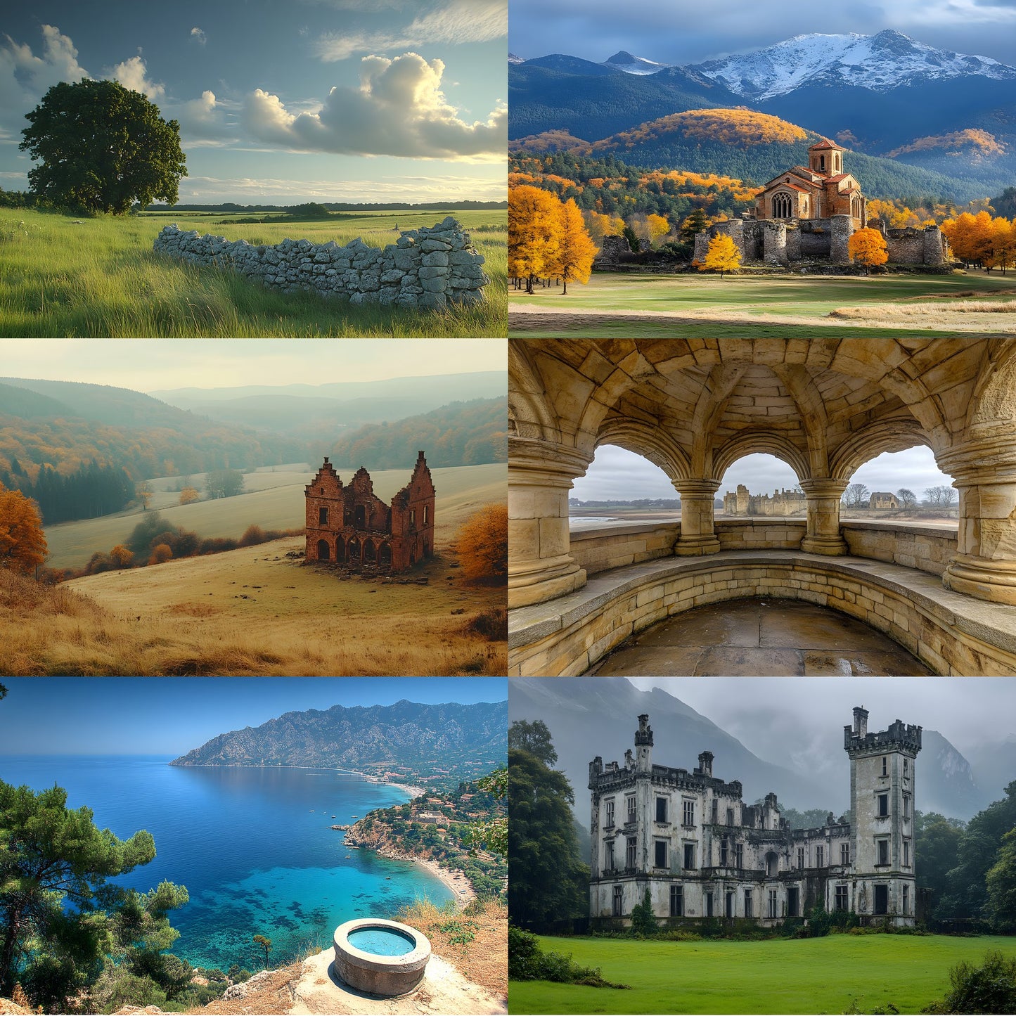Abandoned Castle Backdrop, European Ruins Background, Photography Digital Backdrop, Fairytale Photo Background, Fantasy Castle Digital Background