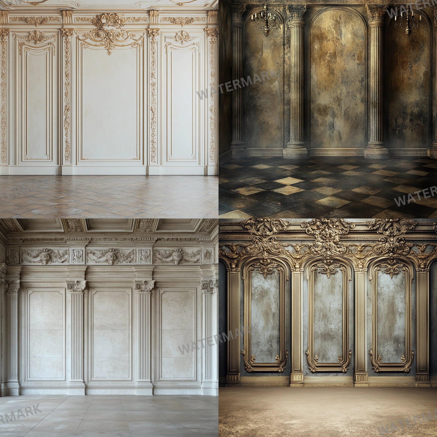 Regal Room Digital Photography Backdrop - Elegant Studio Backdrops For Photographers, Wedding & Senior Backdrops - Digital Background