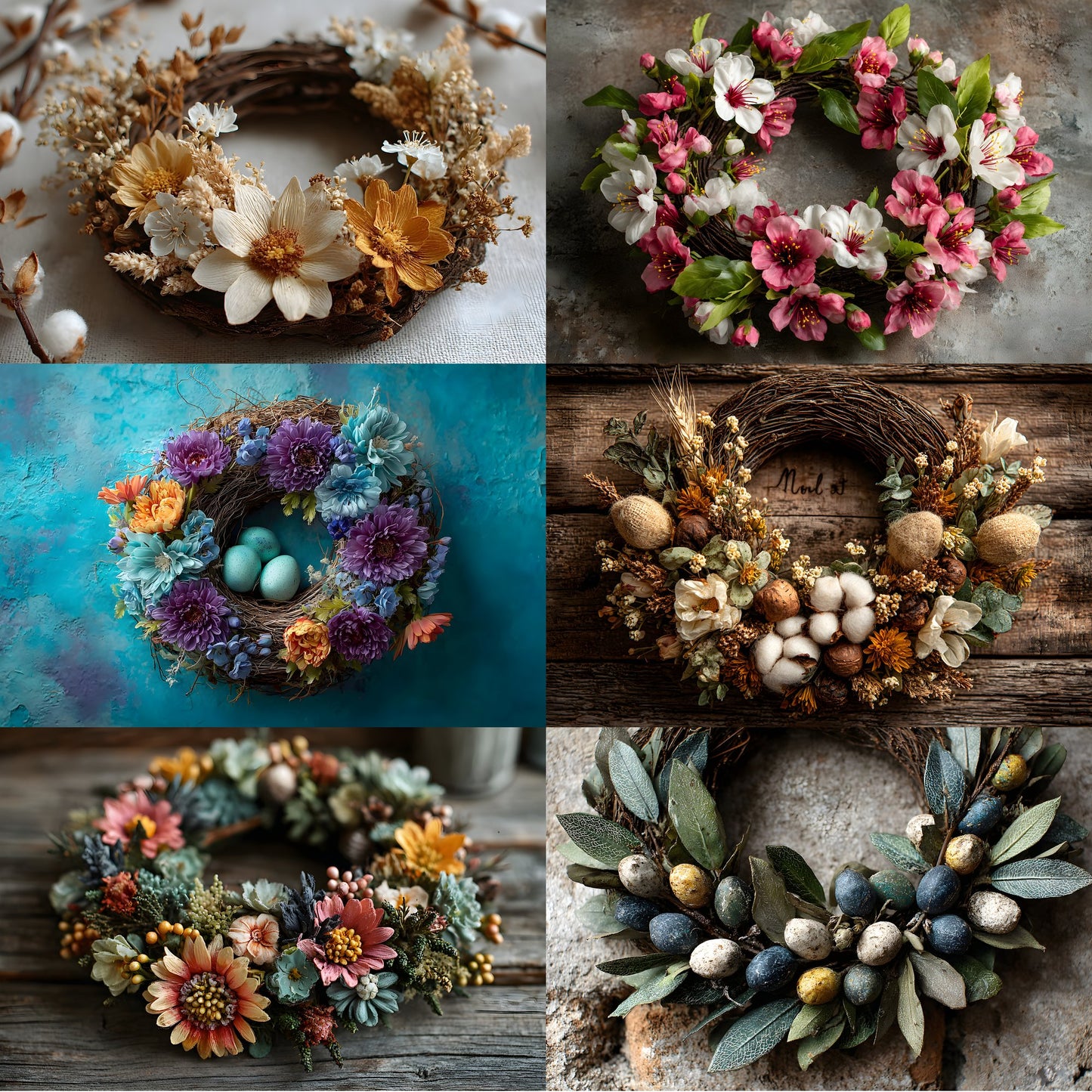 Newborn Digital Backdrop Floral Wreath, Baby Photography Background, Flower Circle Prop, Photo Overlay, Infant Composite Art, Girl Boy