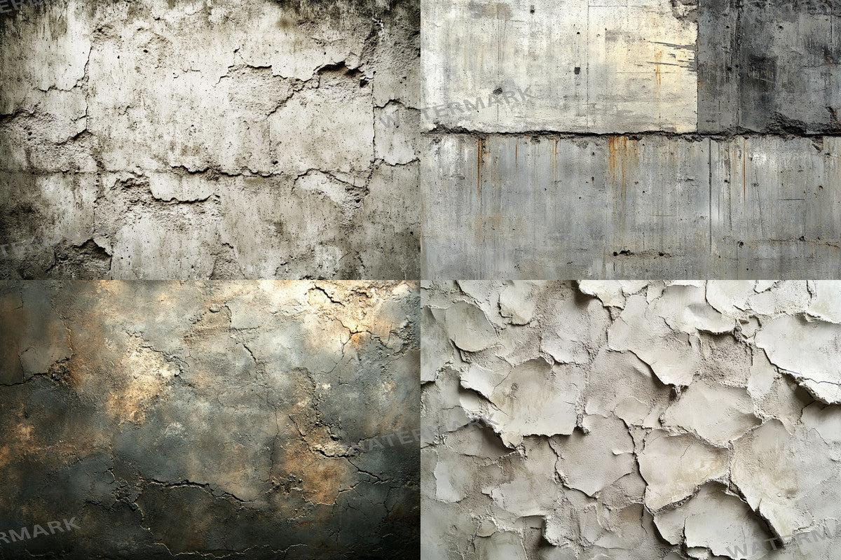 Textured Concrete Wall Backdrops Overlays - High-Quality 00x00px PNGs for Digital Artists Designers Photographers