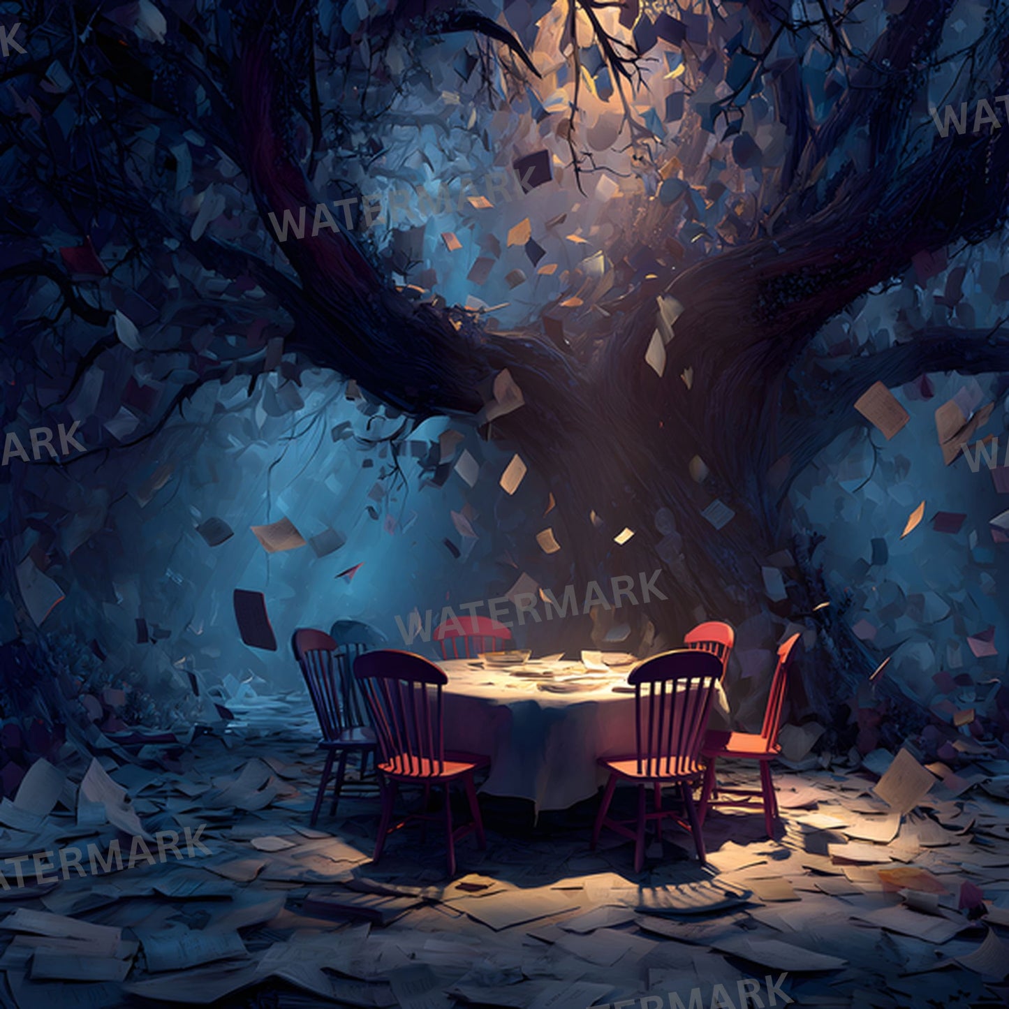 Alice in Wonderland Backdrop, Tea Party Background, Digital Download for Birthday, Photography Prop, Whimsical Photo Booth, Square Image