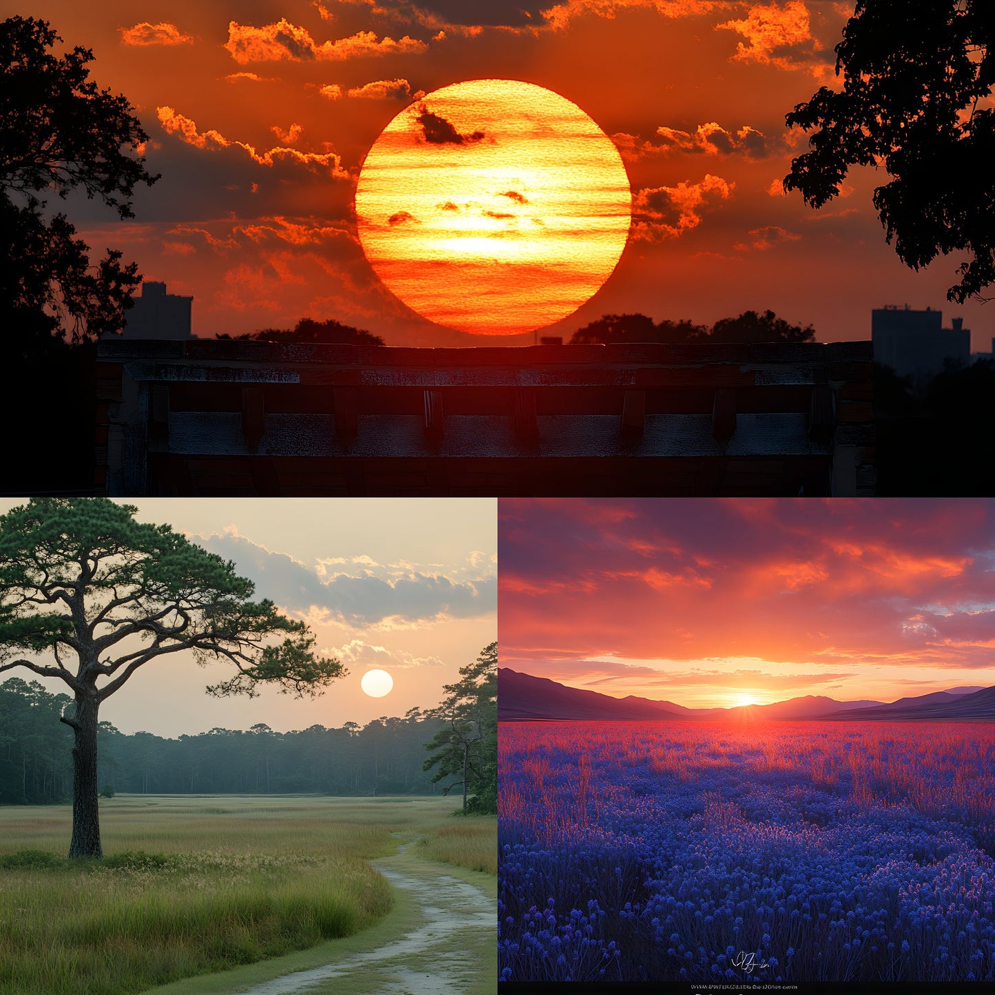 Sunset Photography Backdrop Bundle, Golden Hour Digital Backgrounds for Photographers, Ratios, Dreamy Photo Overlays