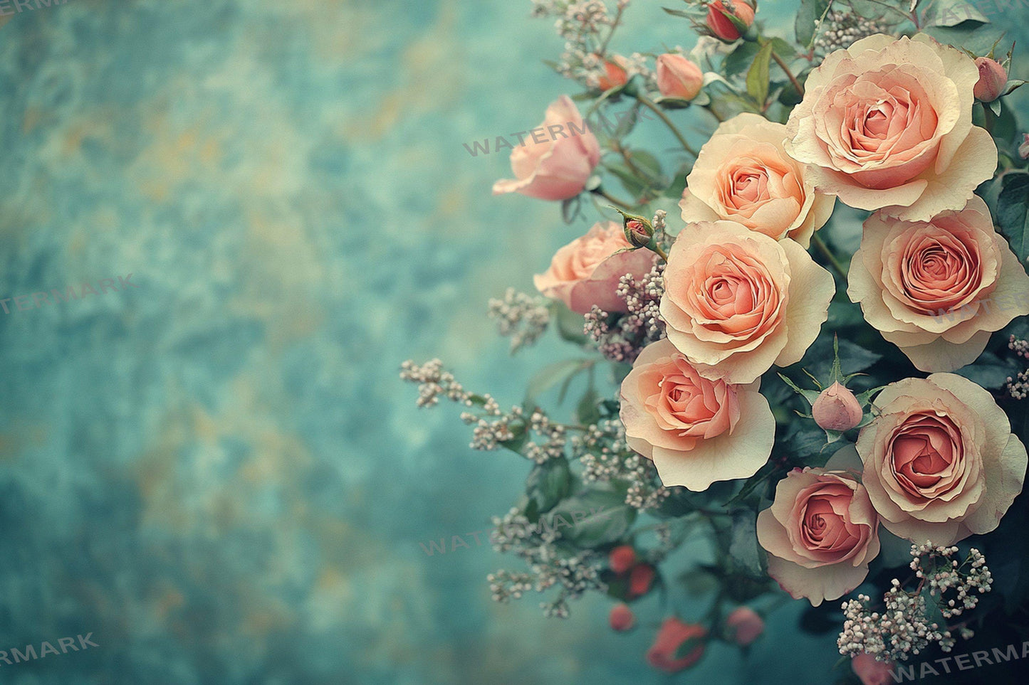 Vintage rose bouquet digital backdrops, floral PNG overlays, shabby chic photography backgrounds, pink flower scene composite props