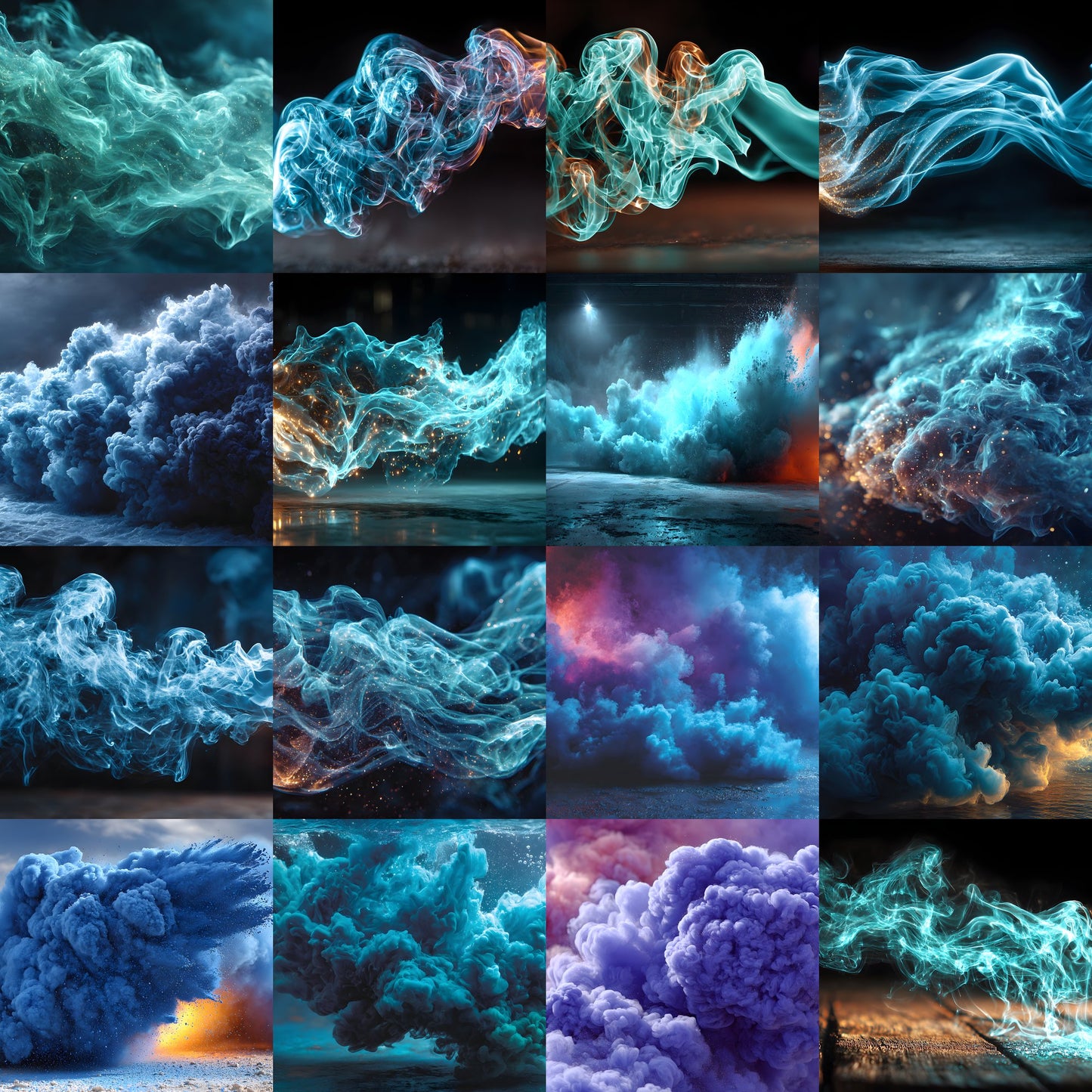 Blue Smoke Photography Backdrop Digital Download, Abstract Background for Portraits, Artistic Photo Overlays, Moody Fine Art Photography