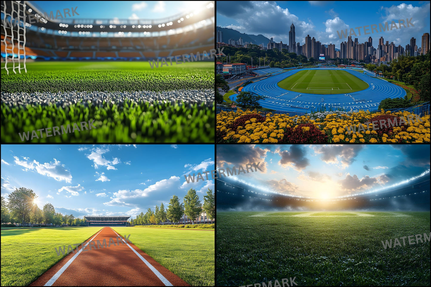 Soccer Stadium Photography Backdrop, Sports Game Digital Background for Team Portraits, Printable Photo Booth Prop, Fan Party Wallpaper