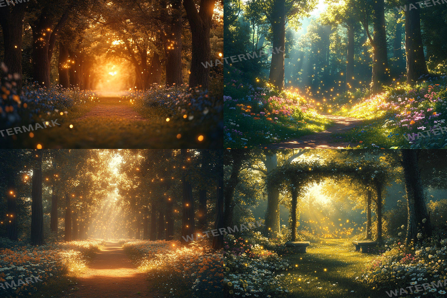 High-Resolution Fairytale Forest PNG Backdrops - Enchanting Photography Design D������cor