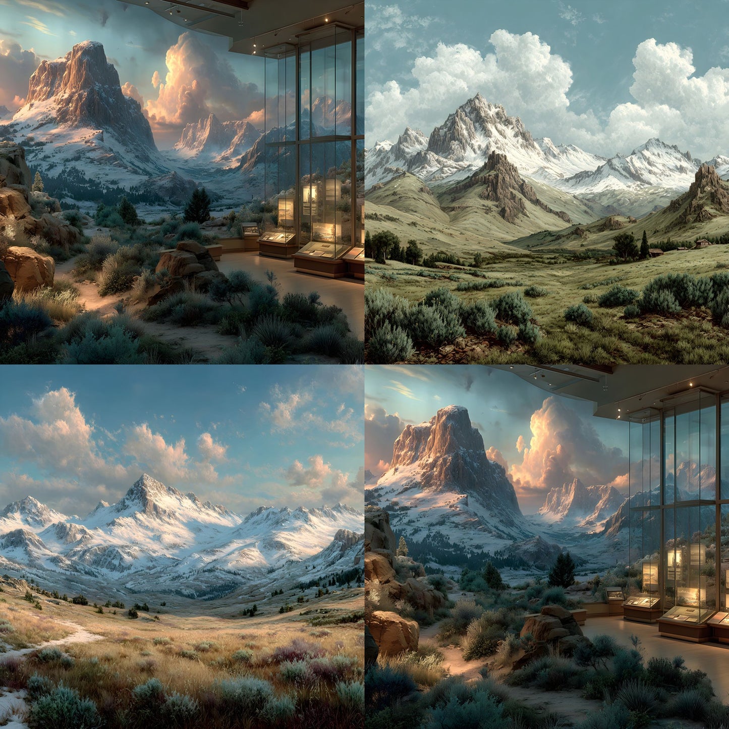 Absaroka Mountain Range Digital Backdrop, Illustrated Background for Photography, Square Format, Scenic Photo Booth, Fantasy Composite Art Resource