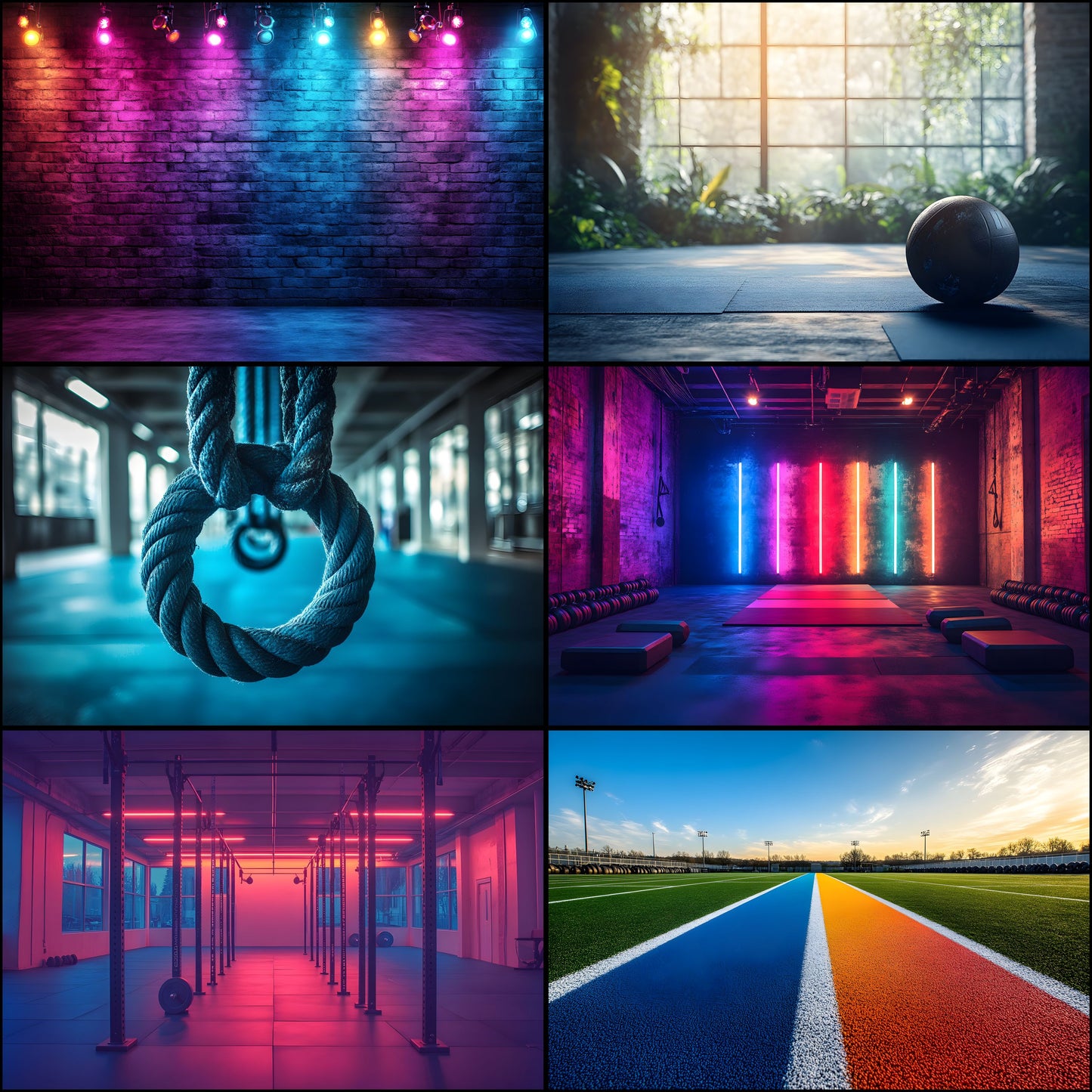 Crossfit Gym Digital Backdrop, Fitness Studio Background, Workout Photography Prop, Exercise Training Photo Overlay, Sporty Scene