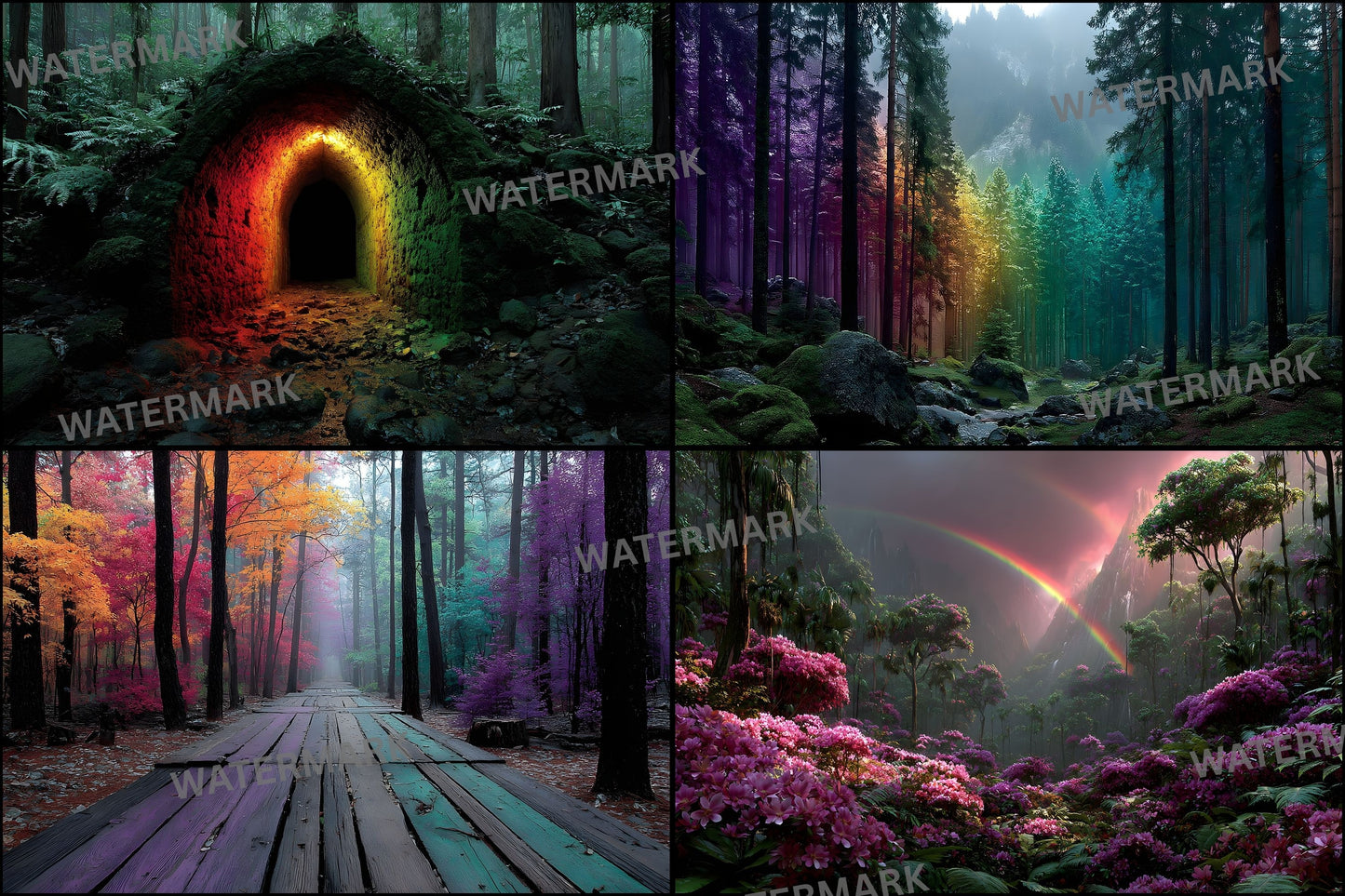 Alice in Wonderland Backdrop Digital Download, Magical Photography Background, Fantasy Portrait Backdrop for Newborns and Children
