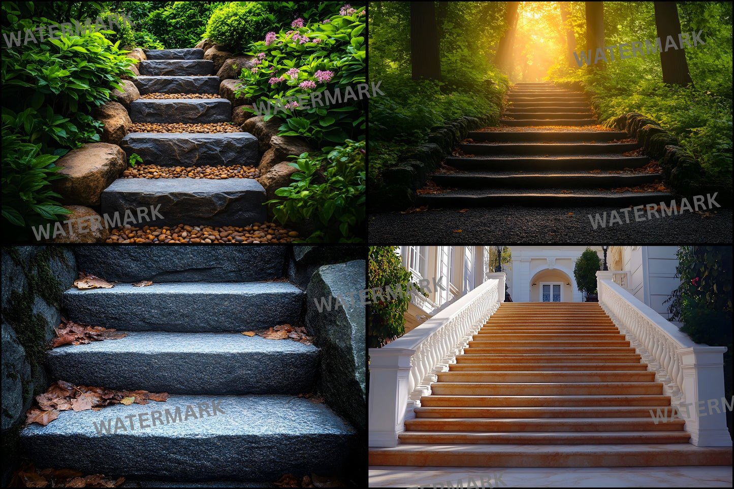 Staircase Photography Backdrop Set, Elegant Stairway Digital Backgrounds, Photo Overlays, Fine Art Photography