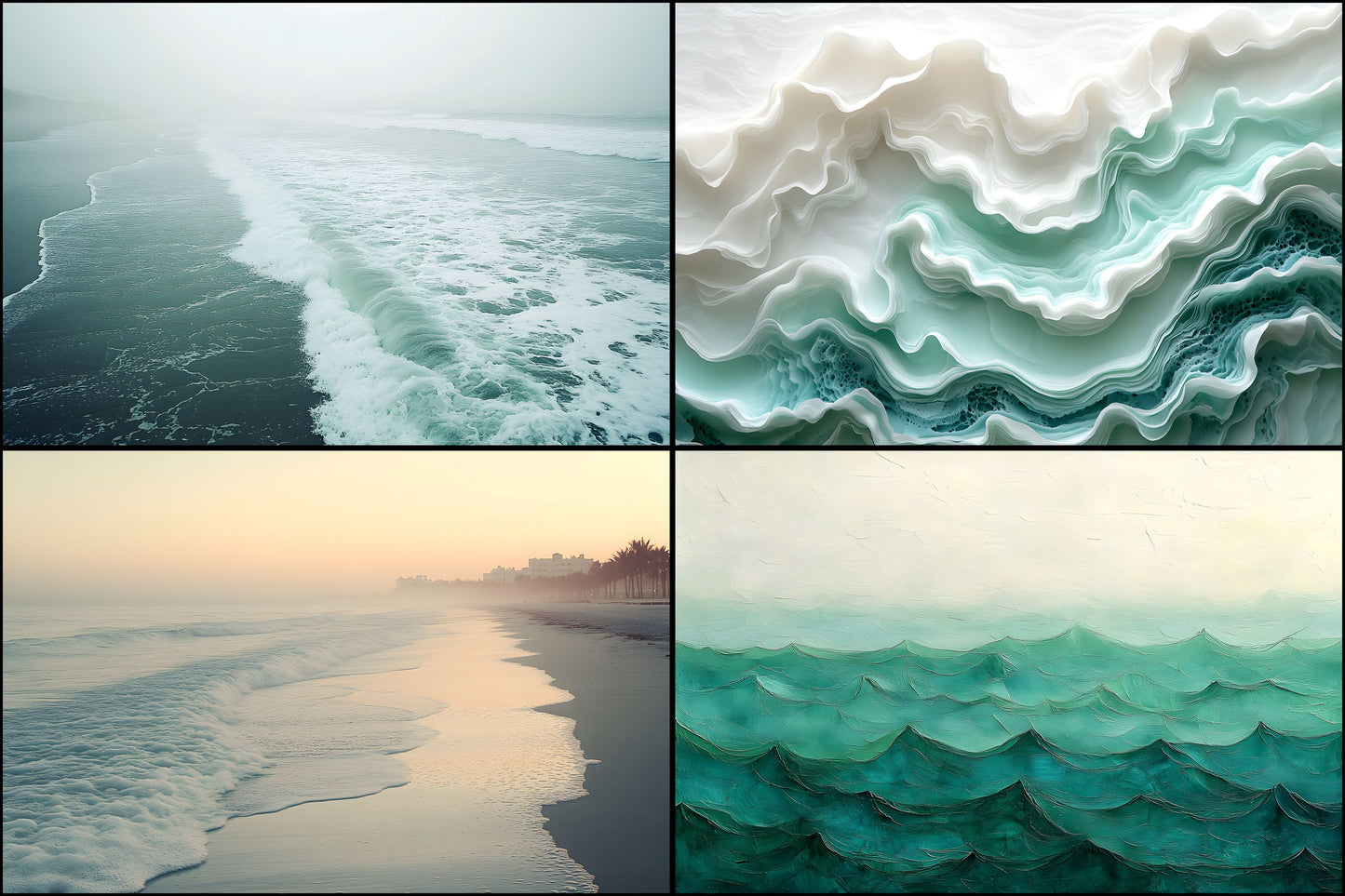 Seafoam Green White Digital Backdrop Photography, Background, Soft Pastel Colors, Online Photo Studio, Portrait Photography, Image Set