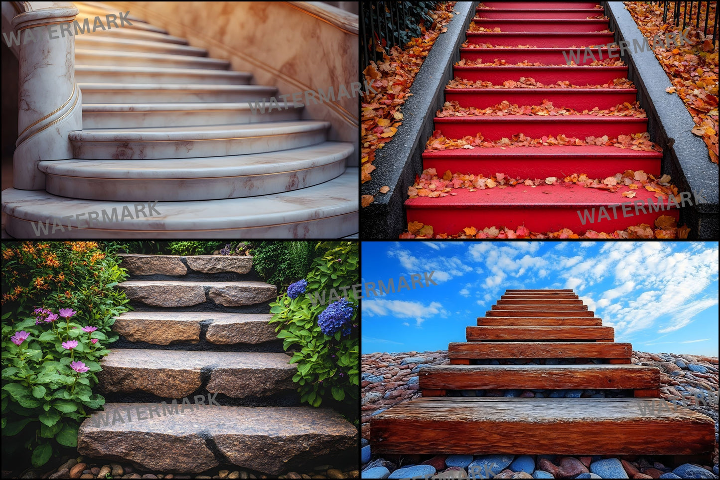 Staircase Photography Backdrop Set, Elegant Stairway Digital Backgrounds, Photo Overlays, Fine Art Photography