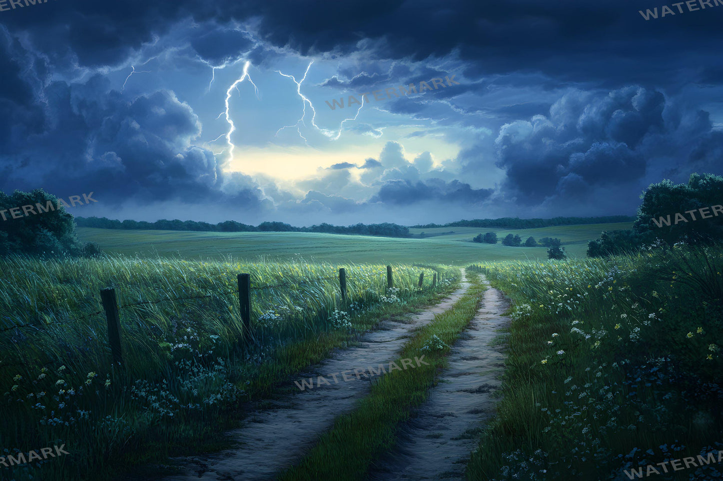 Kansas during Thunderstorm with Wide Open Fields_16 Images_Wizard of Oz | Dorothy Wizard of OZ Backdrops