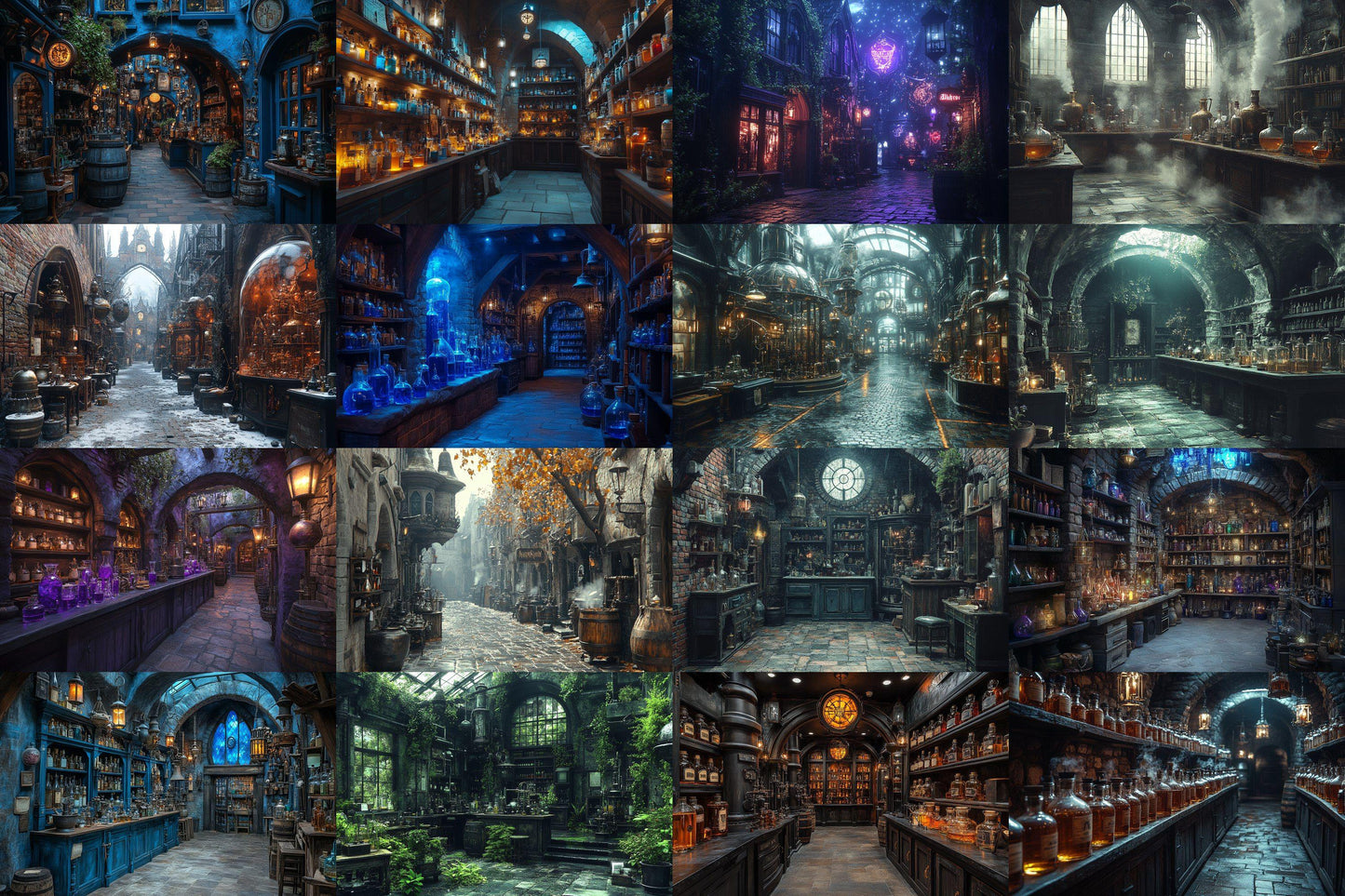 Alchemist Corner Digital Backdrop - Magical Laboratory Photography Background - Potion Brewing Overlay - Fantasy Lab - Visual Story Telling