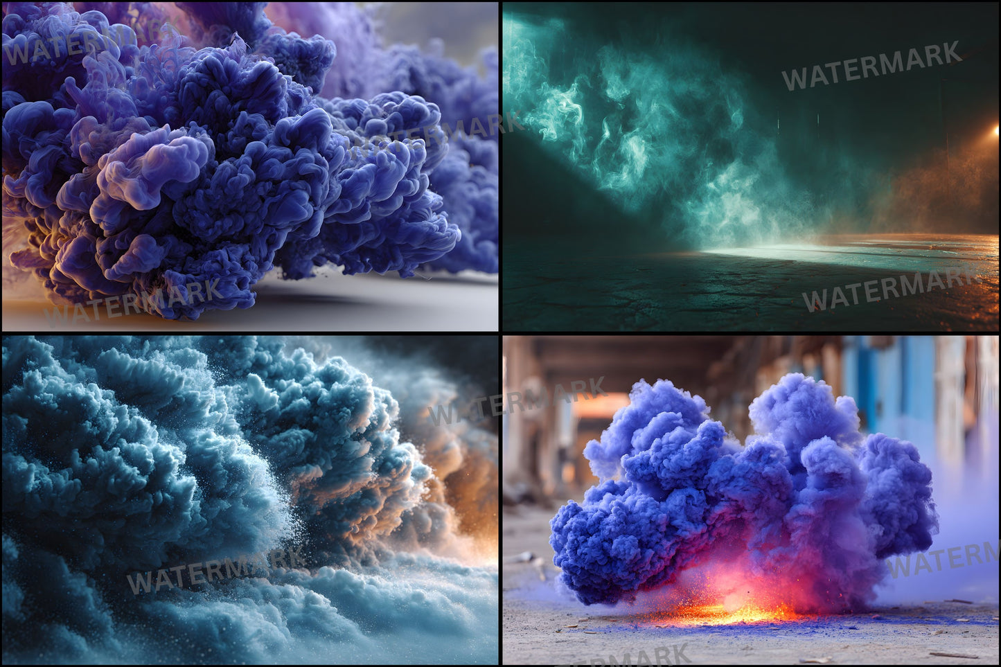 Navy Blue Smoke Sports Photography Backdrop, Moody Athlete Background, Digital Download for Dramatic Portraits, Photo Overlays