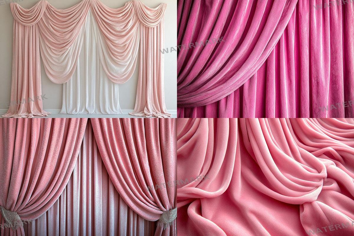 Blush Pink Velvet Photography Backdrops - Textured Background PNGs for Photoshop Editing - Perfect for Digital Artists Photographers