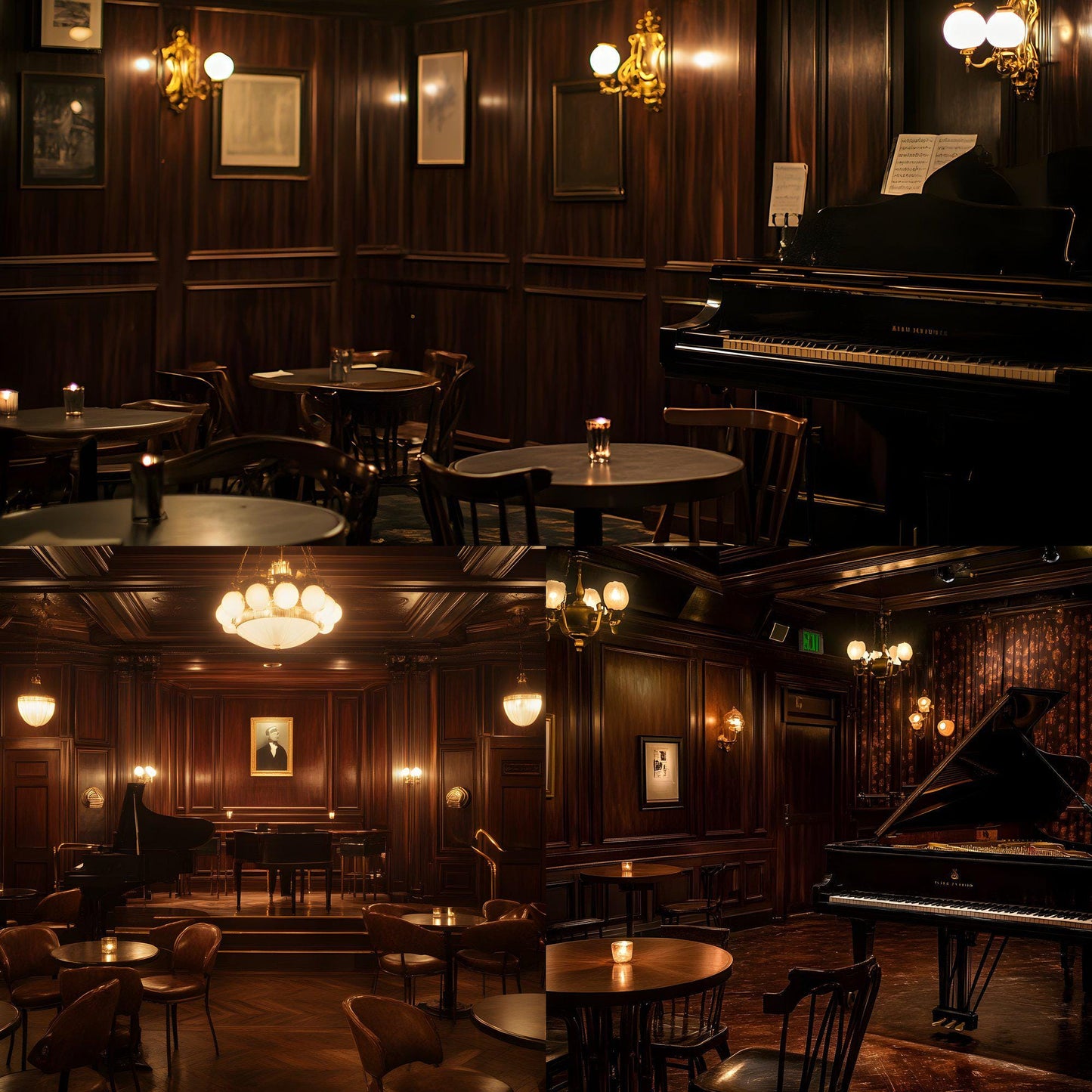 Jazz Club Photography Backdrops - 1JPGs | Speakeasy Digital Backgrounds, Piano Bar Photo Overlays, Moody Interior Studio Props