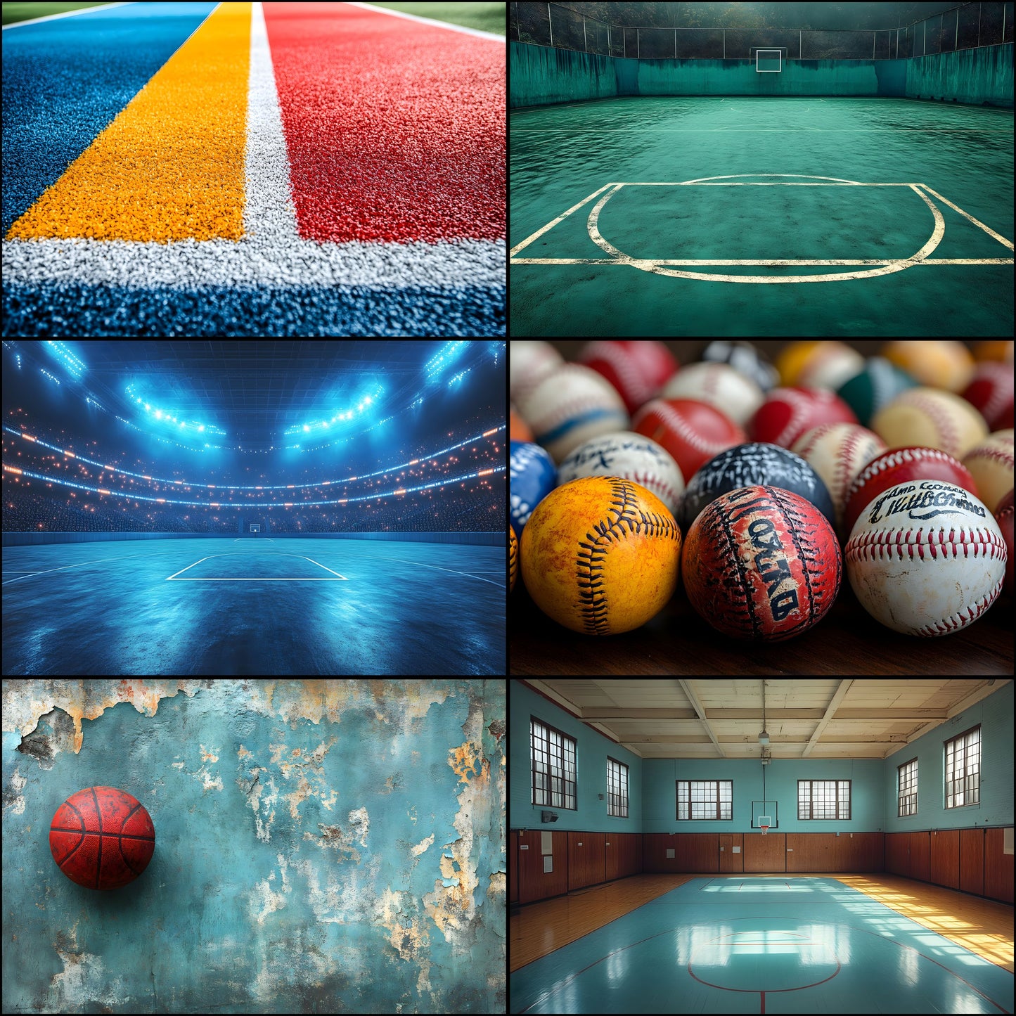 Sports Photography Backdrop Bundle, Action Photo Backgrounds, Digital Download for Team Portraits, Athlete Pictures, Scenes