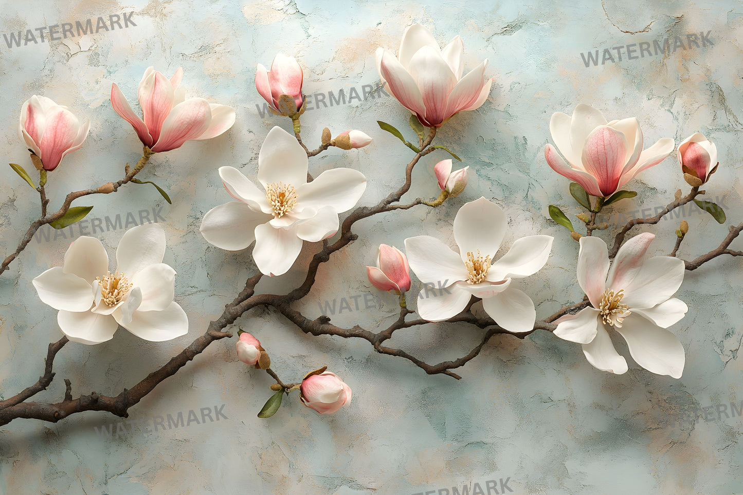 Magnolia Morning Backdrops, Serene Photography Backgrounds, Digital Backdrops, Scenic Photo Background, Floral Photography