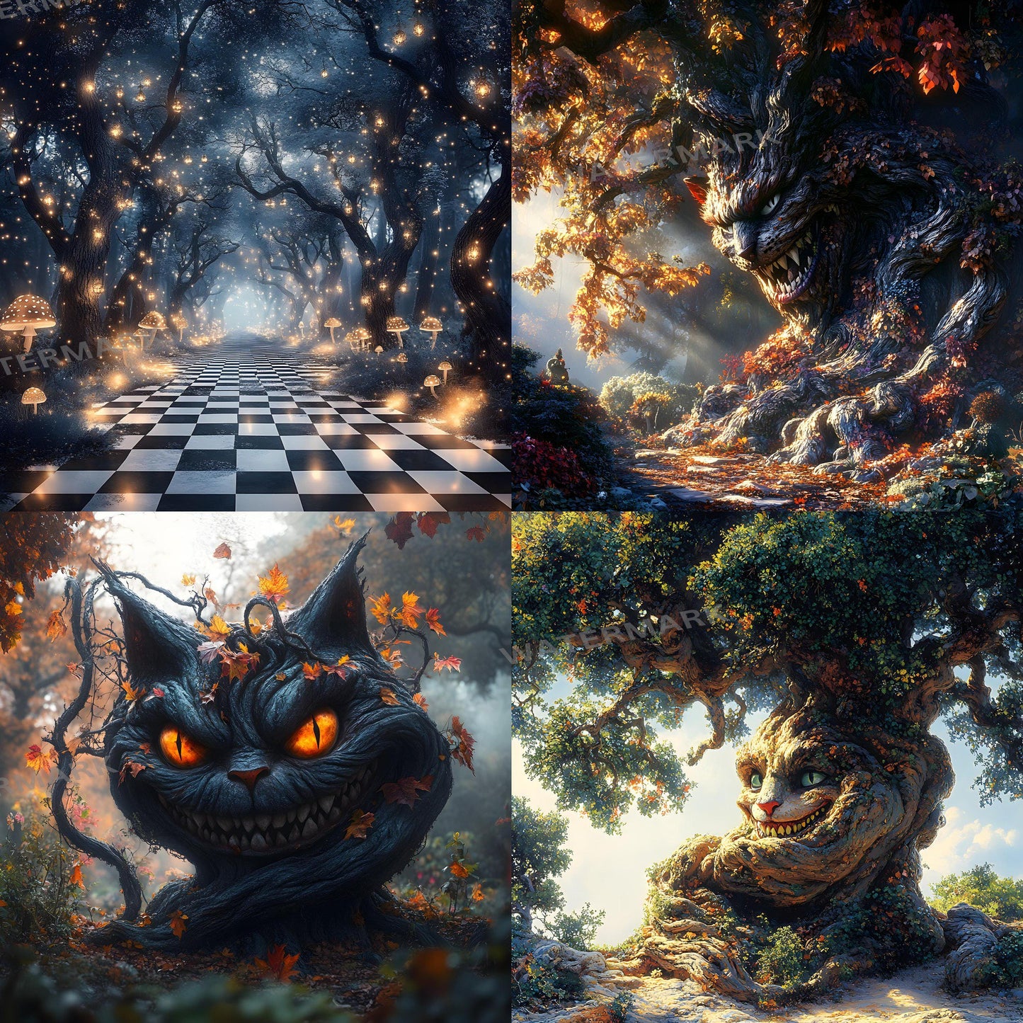 Alice in Wonderland Backdrops | Digital Fantasy Story Backgrounds | Whimsical Scenes - Wonderland Backdrops - Alice Backdrops