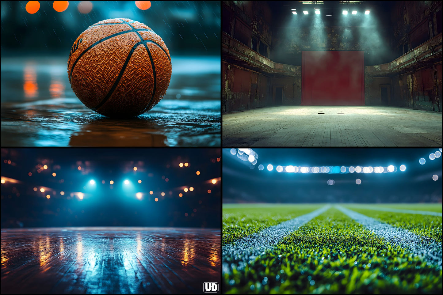 Sports Photography Backdrop Bundle, Action Photo Backgrounds, Digital Download for Team Portraits, Athlete Pictures, Scenes