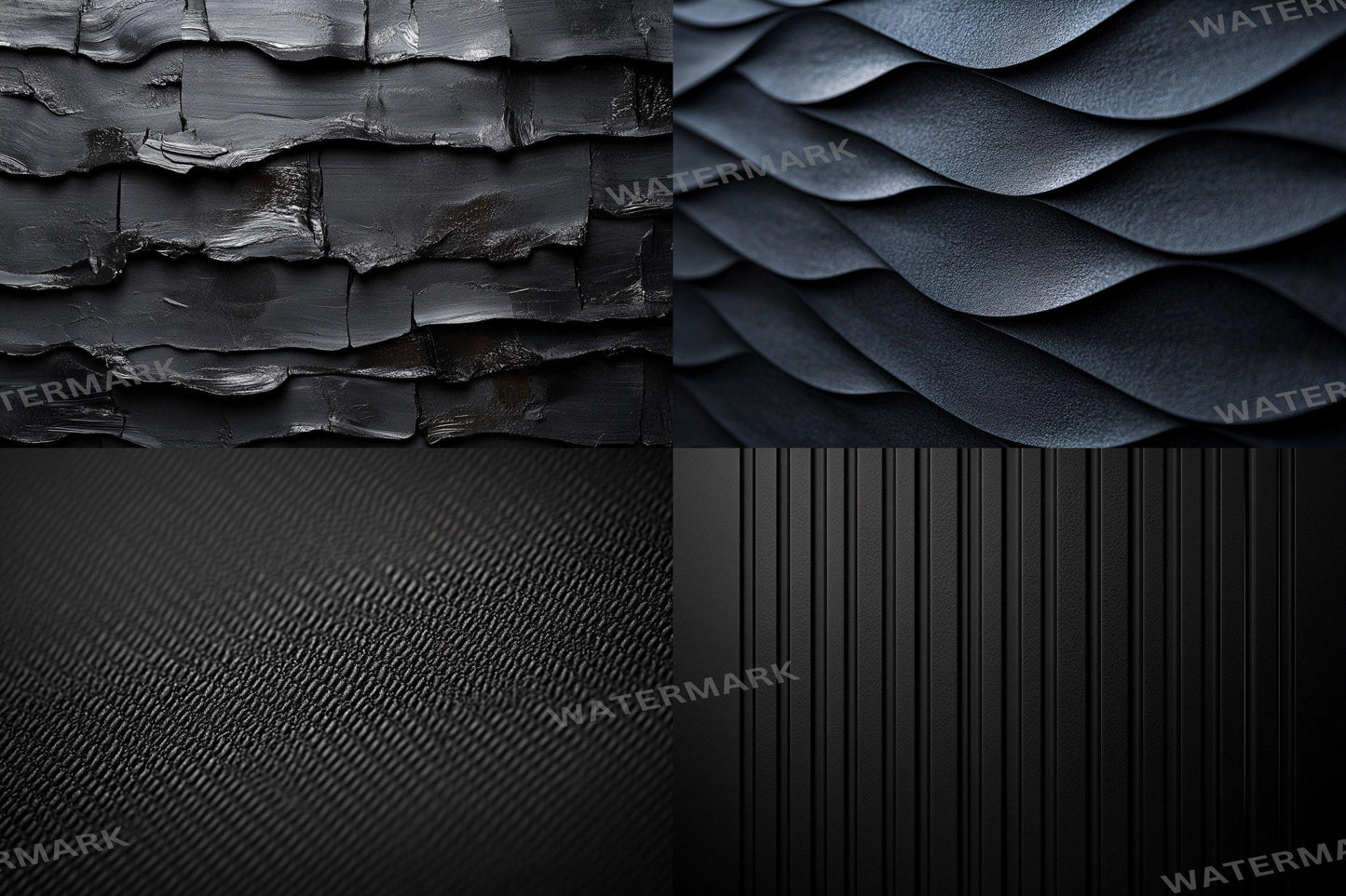 Black Textured Digital Backdrops - 3High-Res PNGs 00x00px for Stunning Photography