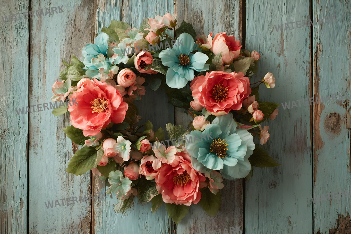 Newborn Digital Backdrop Floral Wreath, Baby Photography Background, Photo Prop, Infant Composite, Flower Circle, Fine Art Portrait Template