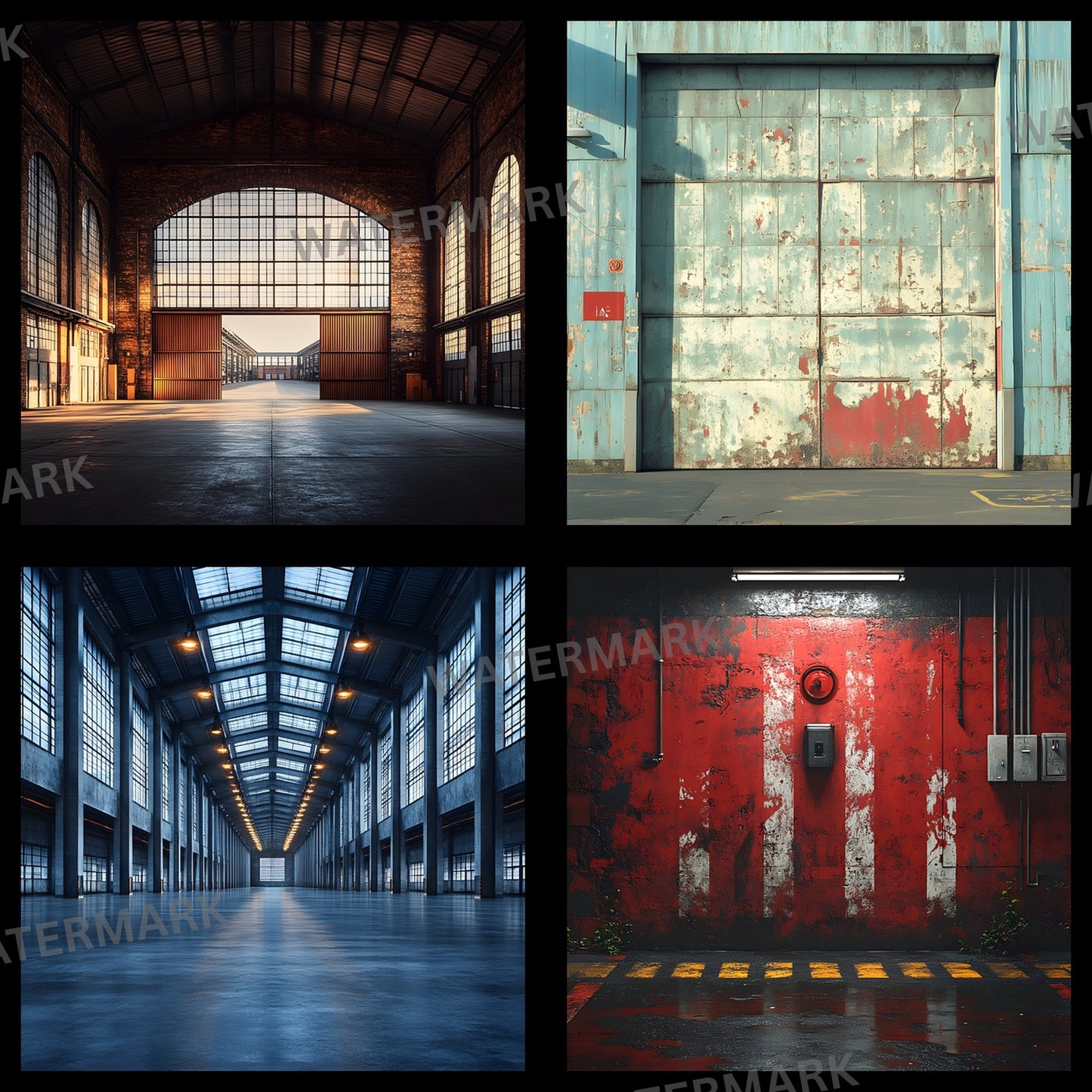 Warehouse Sports Digital Backdrop, Industrial Sports Background, Photography Prop, Sports Team Photo, Graffiti Warehouse Digital Image