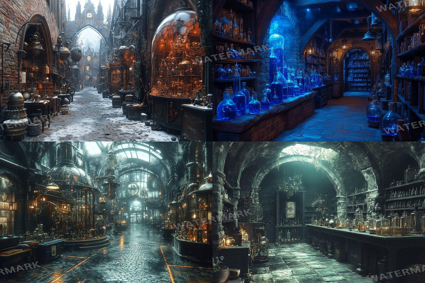 Alchemist Corner Backdrops ��������� Mystical Digital Backdrops for Fantasy Photography & Creative Photoshop Composites - Photograph Backdrops