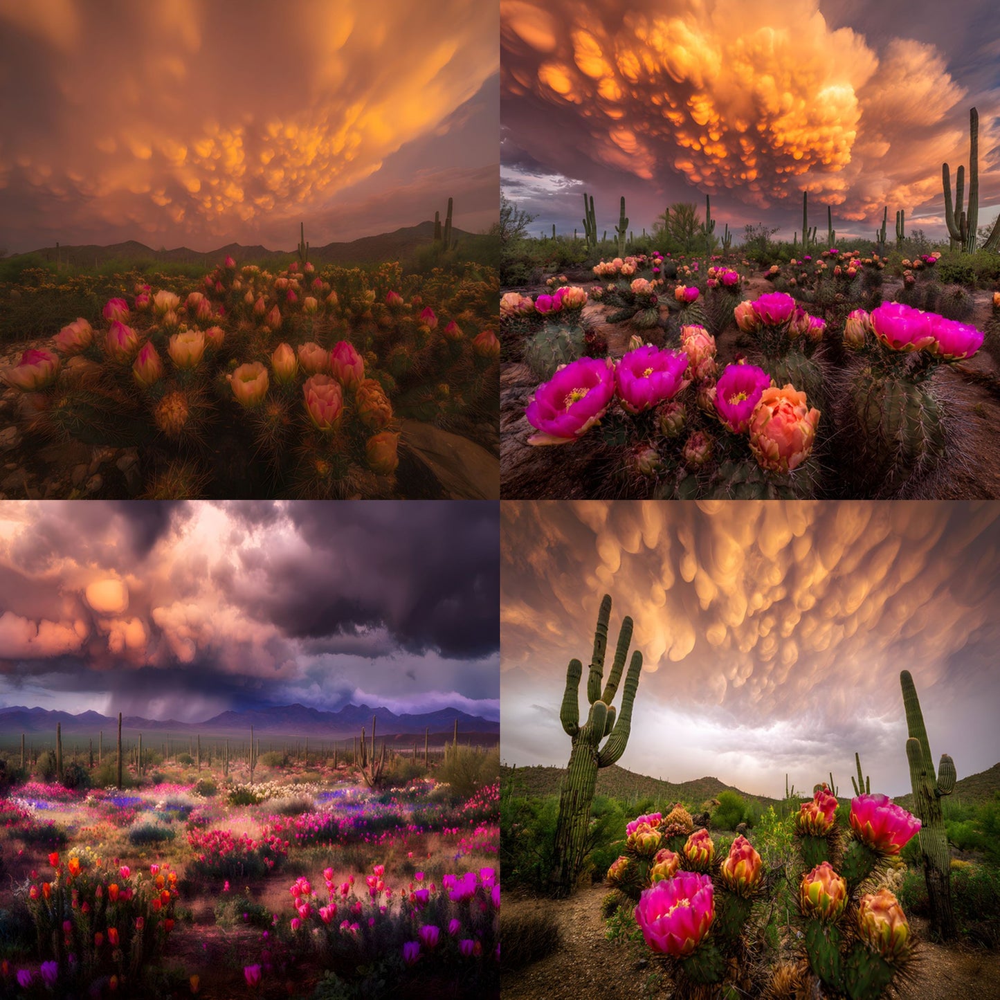 Arizona Desert Photography Backdrop, Southwestern Bloom Digital Background, Photo Booth Prop, Online Meeting Virtual Background