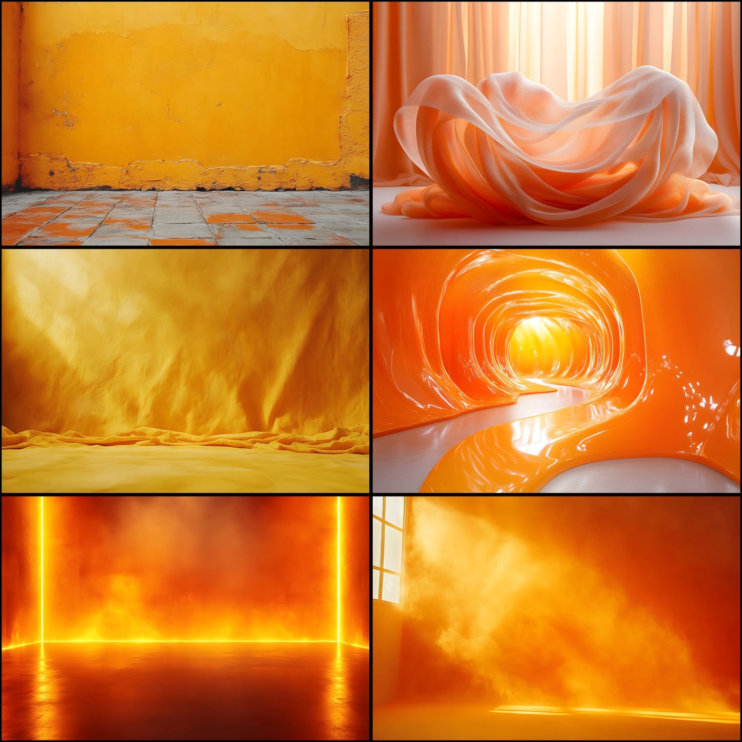 Orange Photography Backdrop, Bold Studio Background, Digital Download for Portrait Photography, Vibrant Photo Booth Prop
