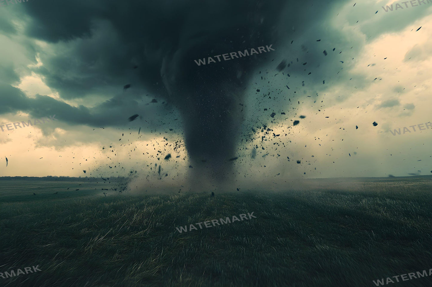 Tornado Kansas Prairie Backdrops - Wizard of Oz Inspired Photography Backgrounds - Dramatic Stormy Scenes | Dorothy Wizard of OZ Backdrops