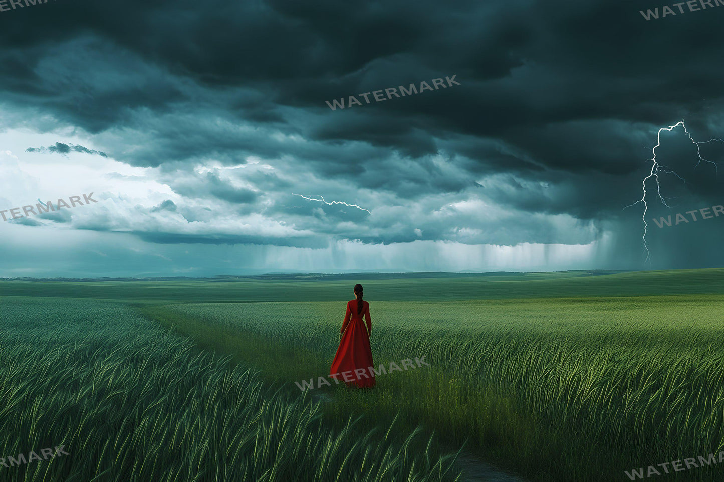 Kansas during Thunderstorm with Wide Open Fields_16 Images_Wizard of Oz | Dorothy Wizard of OZ Backdrops