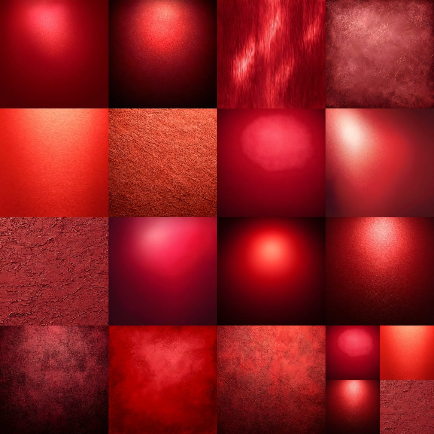 Shining Red Photography Backdrop, Plain Texture Digital Background for Portraits, Square Format Photo Booth Prop, Vibrant Scarlet Studio Art Image