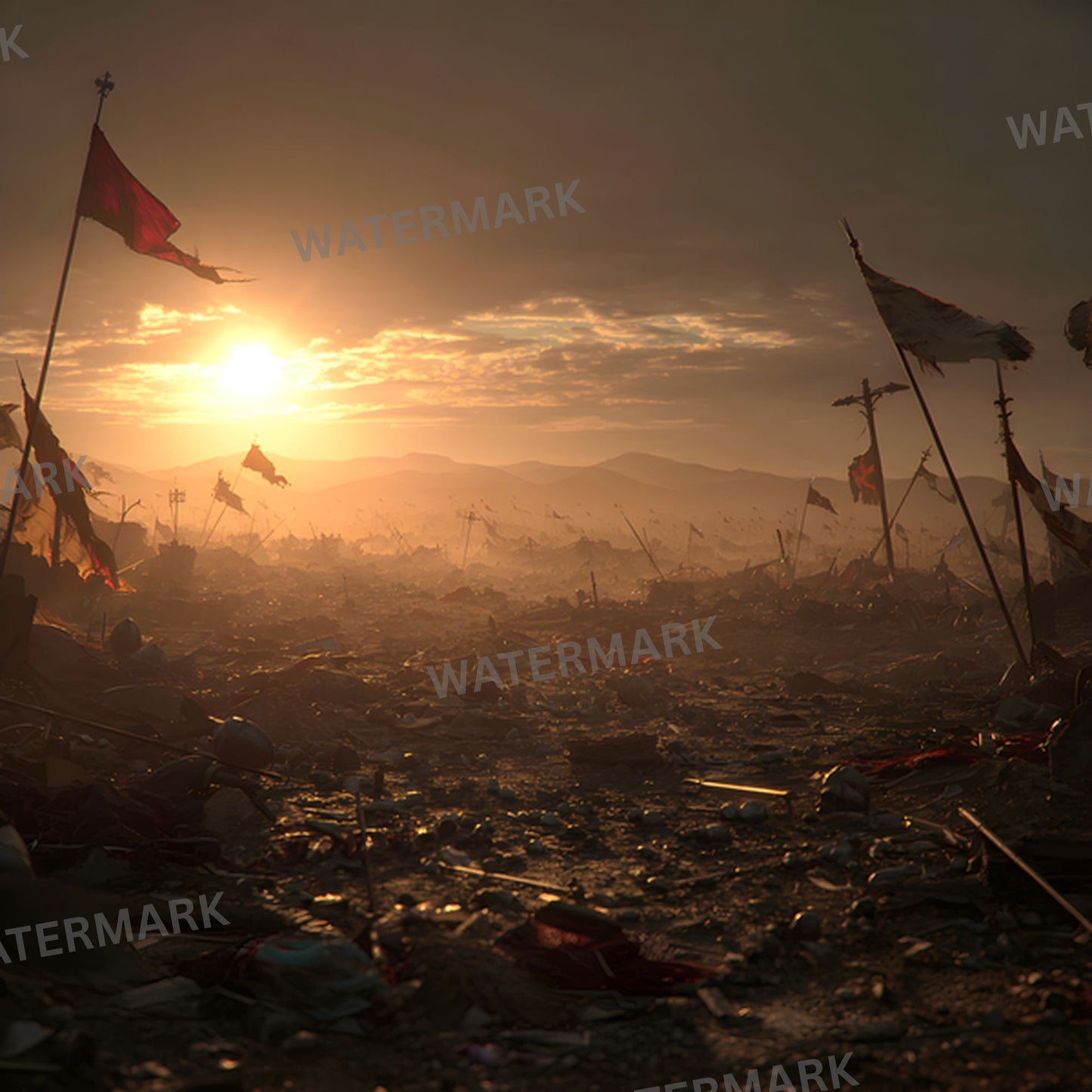 Medieval Battlefield Digital Backdrop, Square Photography Background, Dark Ages Photo Prop, Warrior Knight Composite, Fantasy War Scene, RPG Game Art