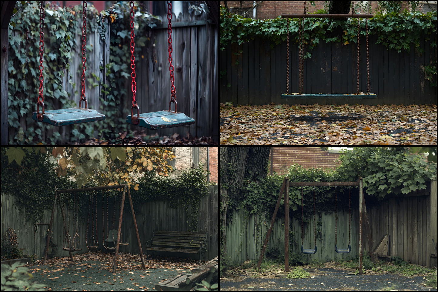 Run-Down Playground Digital Backdrop, Urban Photography Background, Graffiti Grunge Scene for Creative Composites, Photographer Resources