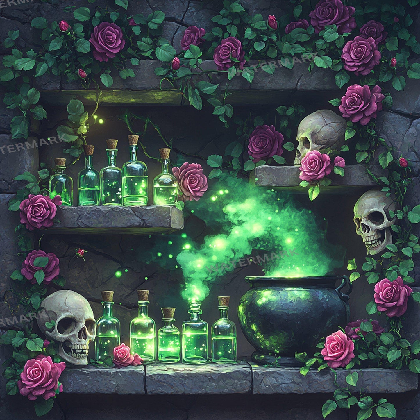 School of magic digital backdrops, fantasy wizard overlays, magical PNG backgrounds for photography, cosplay portraits, green screen use