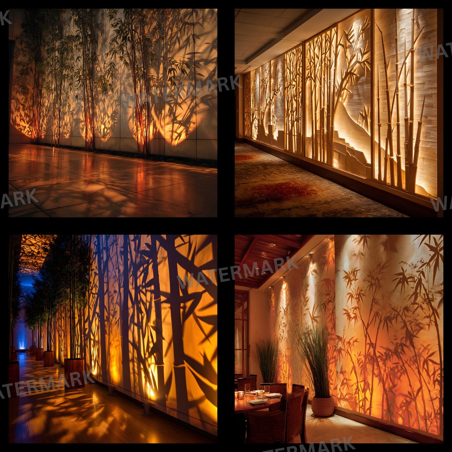 Bamboo Wall Digital Backdrop, Gobo Lighting Background for Photography, Photo Prop, Studio Portrait, Nature Inspired Texture