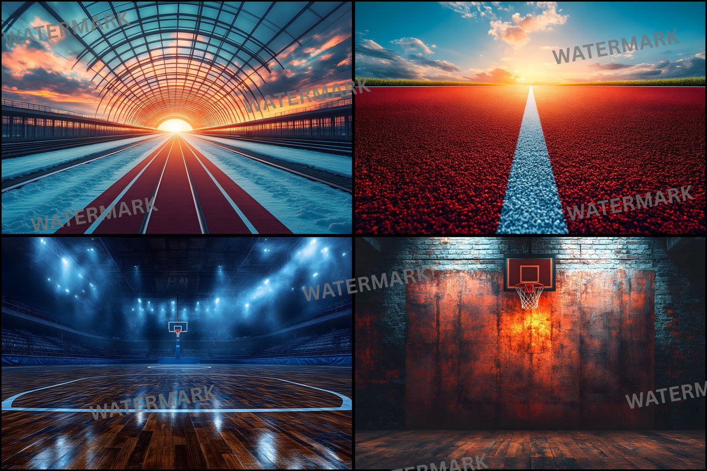 Sports Photography Backdrop, Action Game Day Background, Digital Download for Athlete Portraits, Team Photo Composite, Ratio